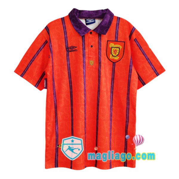 Magliago - Passione Maglie Thai Affidabili Basso Costo Online Shop | 1993-1995 Scozia Seconda Retro Maglia Storica Rosso