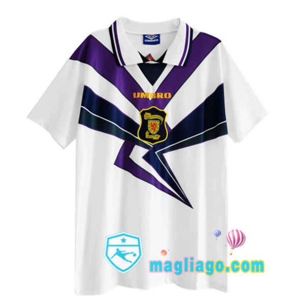Magliago - Passione Maglie Thai Affidabili Basso Costo Online Shop | 1996 Scozia Seconda Retro Maglia Storica Bianco