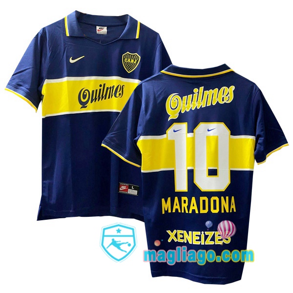 Magliago - Passione Maglie Thai Affidabili Basso Costo Online Shop | 1997-1998 Boca Juniors Prima Retro Maglia Storica MARADONA #10
