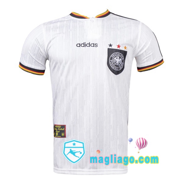Magliago - Passione Maglie Thai Affidabili Basso Costo Online Shop | 1996 Germania Prima Retro Maglia Storica Bianco