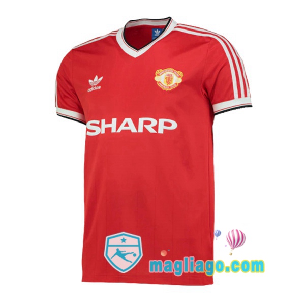 Magliago - Passione Maglie Thai Affidabili Basso Costo Online Shop | 1982-1984 Manchester United Prima Retro Maglia Storica Rosso