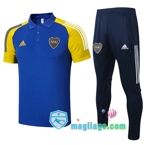 Magliago - Passione Maglie Thai Affidabili Basso Costo Online Shop | Boca Juniors Polo Maglia Uomo + Pantaloni Blu Giallo 2020/2021