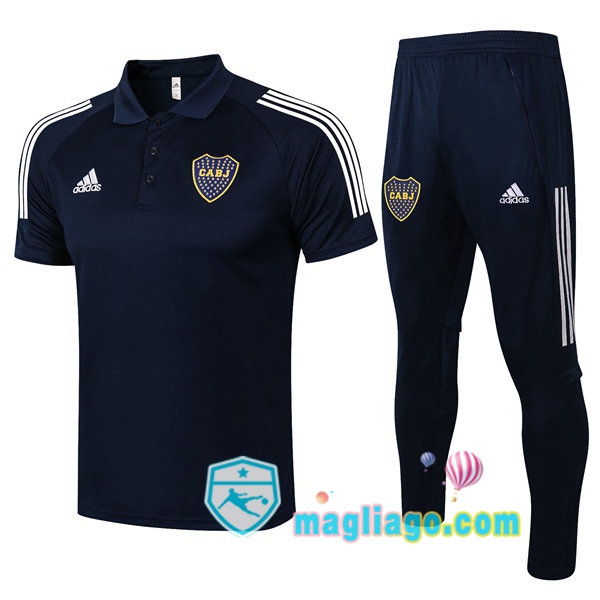 Magliago - Passione Maglie Thai Affidabili Basso Costo Online Shop | Boca Juniors Polo Maglia Uomo + Pantaloni Blu Royal 2020/2021
