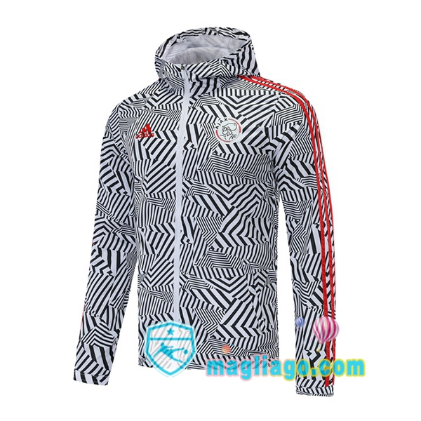 Magliago - Passione Maglie Thai Affidabili Basso Costo Online Shop | Giacca a Vento AFC Ajax Nero Bianco 2020/2021