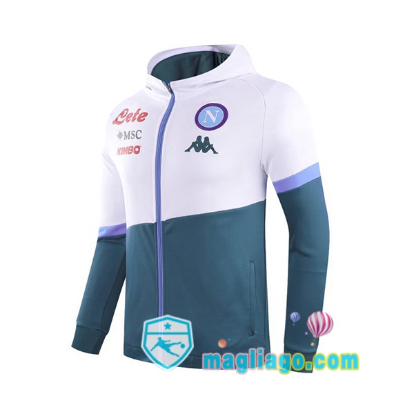 Magliago - Passione Maglie Thai Affidabili Basso Costo Online Shop | Felpa Con Cappuccio SSC Napoli Bianco Verde 2020/2021
