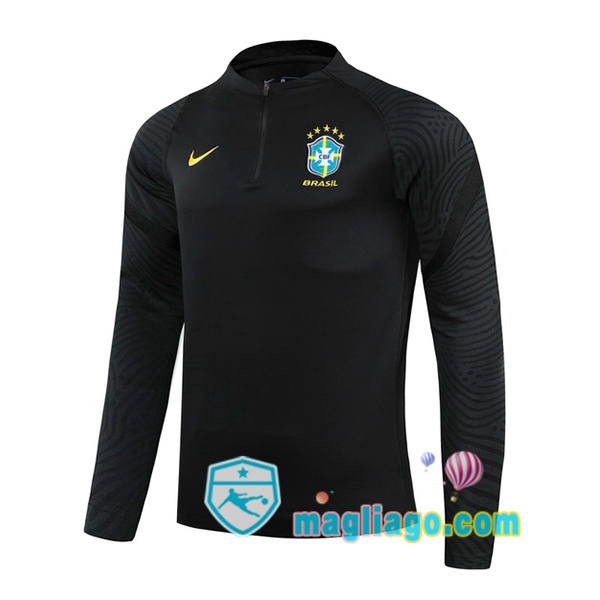 Magliago - Passione Maglie Thai Affidabili Basso Costo Online Shop | Felpe Allenamento Brasile Nero 2020/2021