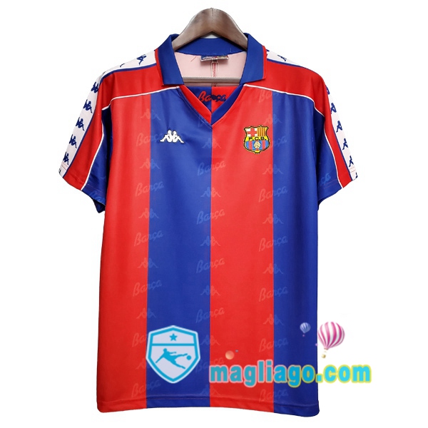 Magliago - Passione Maglie Thai Affidabili Basso Costo Online Shop | 1992-1995 FC Barcellona Prima Retro Maglia Storica Rosso Blu