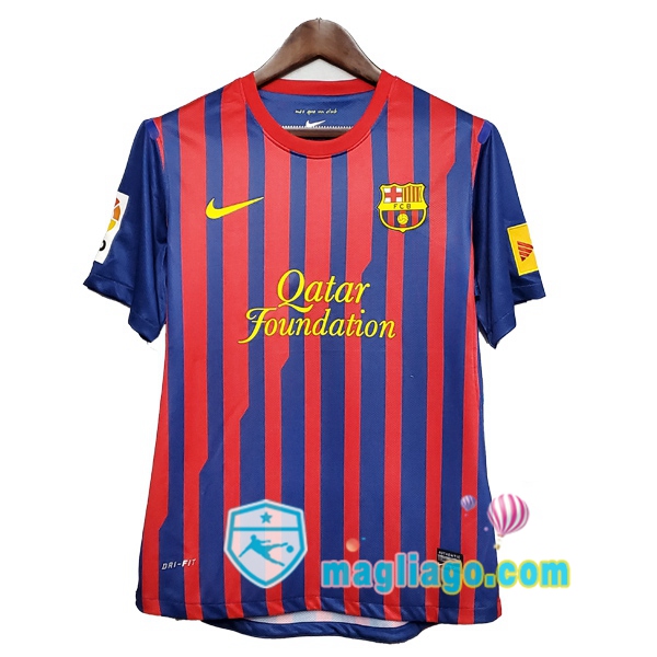 Magliago - Passione Maglie Thai Affidabili Basso Costo Online Shop | 2011-2012 FC Barcellona Prima Retro Maglia Storica Rosso Blu