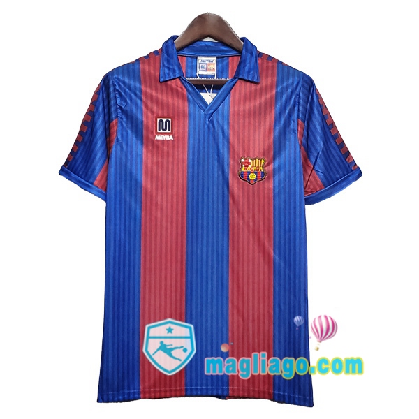 Magliago - Passione Maglie Thai Affidabili Basso Costo Online Shop | 1990-1991 FC Barcellona Prima Retro Maglia Storica Rosso Blu