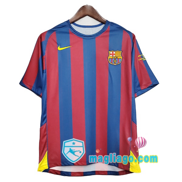 Magliago - Passione Maglie Thai Affidabili Basso Costo Online Shop | 2006 UEFA Champions League FC Barcellona Prima Retro Maglia Storica Rosso Blu