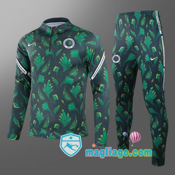 Magliago - Passione Maglie Thai Affidabili Basso Costo Online Shop | Giacca Da Allenamento Nigeria Bambino Verde Scuro 2021/2022