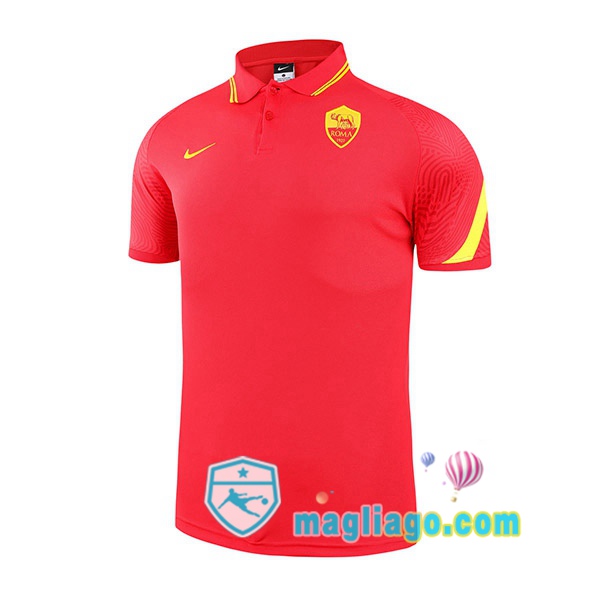 Magliago - Passione Maglie Thai Affidabili Basso Costo Online Shop | AS Roma Polo Maglia Uomo Rosso 2021/2022