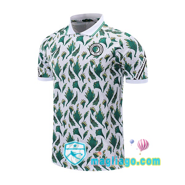 Magliago - Passione Maglie Thai Affidabili Basso Costo Online Shop | Nigeria Polo Maglia Uomo Bianco Verde 2021/2022