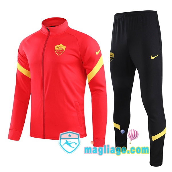 Magliago - Passione Maglie Thai Affidabili Basso Costo Online Shop | Giacca Da Allenamento AS Roma Rosso 2021/2022