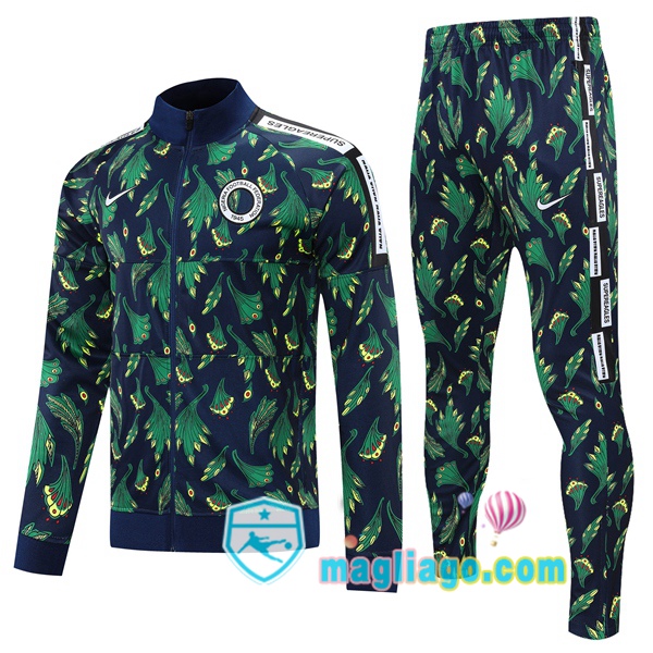 Magliago - Passione Maglie Thai Affidabili Basso Costo Online Shop | Giacca Da Allenamento Nigeria Nero Verde 2021/2022