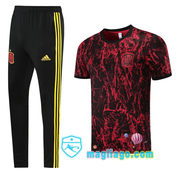 Magliago - Passione Maglie Thai Affidabili Basso Costo Online Shop | Tuta Maglie Allenamento Spagna + Pantaloni Rosso 2021/2022