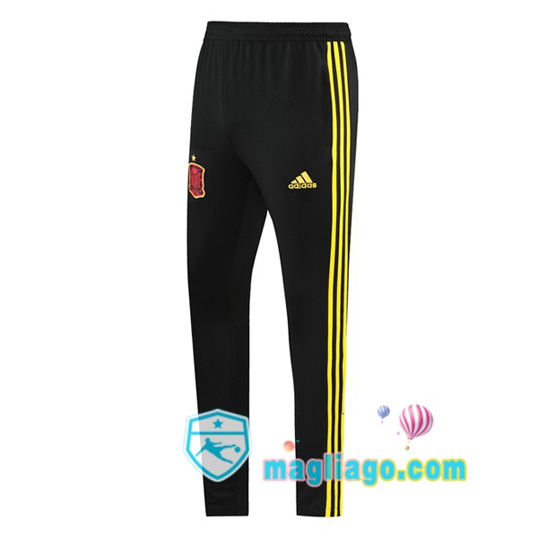 Magliago - Passione Maglie Thai Affidabili Basso Costo Online Shop | Pantaloni Da Allenamento Spagna Nero Giallo 2021/2022
