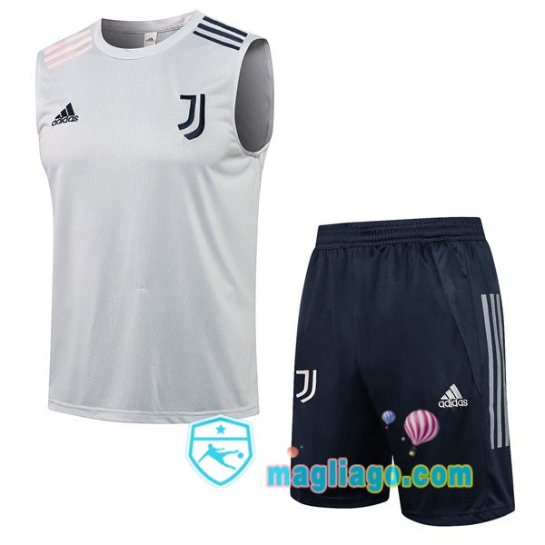 Magliago - Passione Maglie Thai Affidabili Basso Costo Online Shop | Gilet da Calcio Juventus + Pantaloncini Grigio 2021/2022