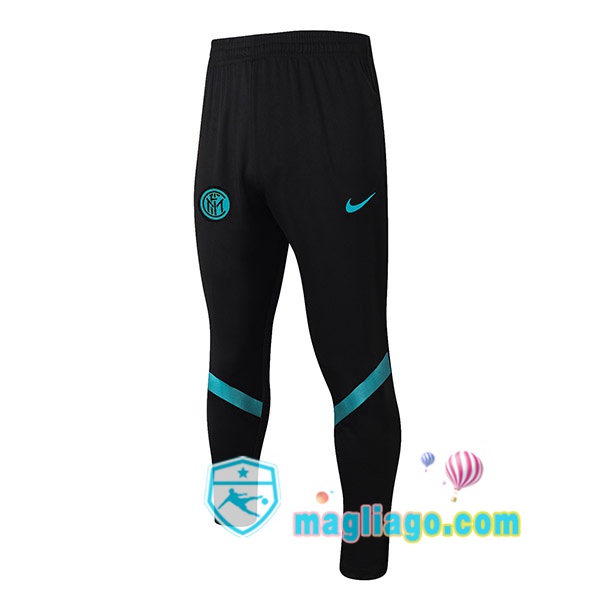 Magliago - Passione Maglie Thai Affidabili Basso Costo Online Shop | Pantaloni Da Allenamento Inter Milan Nero Verde 2021/2022