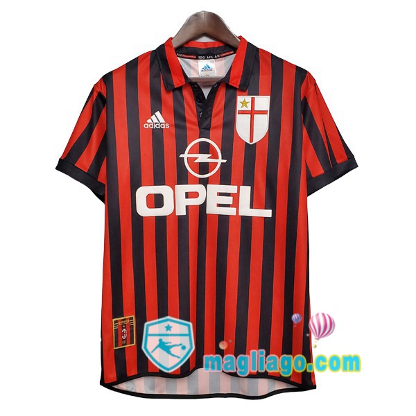 Magliago - Passione Maglie Thai Affidabili Basso Costo Online Shop | 1999-2000 AC Milan Prima Retro Maglia Storica Rosso