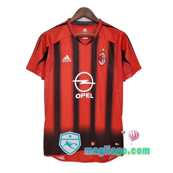 Magliago - Passione Maglie Thai Affidabili Basso Costo Online Shop | 2004-2005 AC Milan Prima Retro Maglia Storica Rosso
