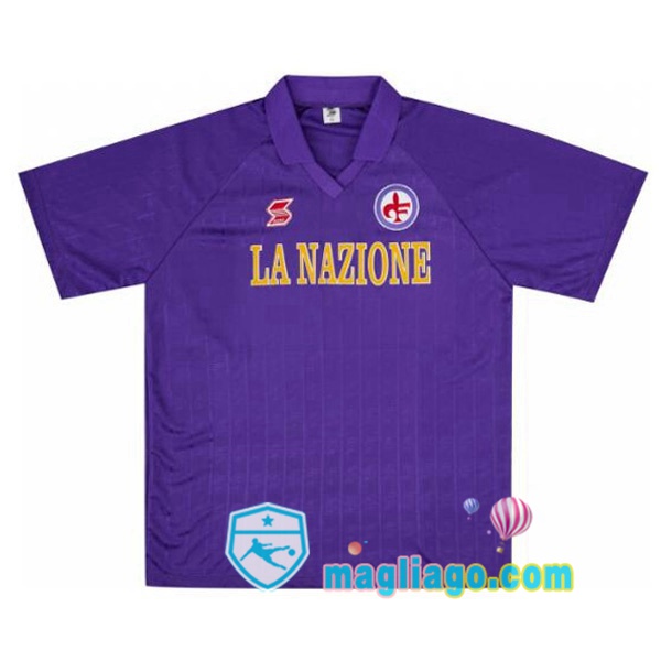 Magliago - Passione Maglie Thai Affidabili Basso Costo Online Shop | 1989-1990 ACF Fiorentina Prima Retro Maglia Storica Porpora