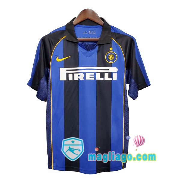 Magliago - Passione Maglie Thai Affidabili Basso Costo Online Shop | 2001-2001 Inter Milan Prima Retro Maglia Storica Blu