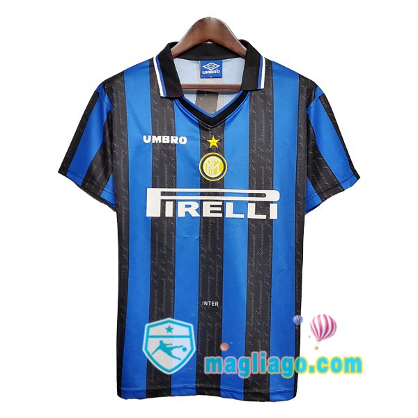 Magliago - Passione Maglie Thai Affidabili Basso Costo Online Shop | 1997-1998 Inter Milan Prima Retro Maglia Storica Blu