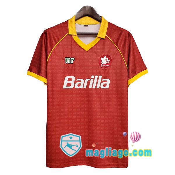 Magliago - Passione Maglie Thai Affidabili Basso Costo Online Shop | 1990-1991 AS Roma Prima Retro Maglia Storica Rosso