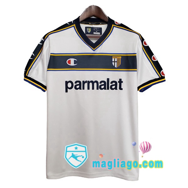 Magliago - Passione Maglie Thai Affidabili Basso Costo Online Shop | 1995-1997 Parma Calcio Seconda Retro Maglia Storica Bianco