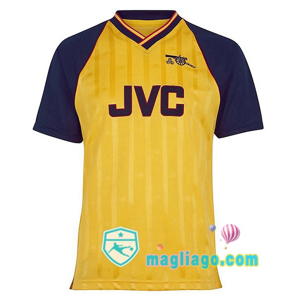 Magliago - Passione Maglie Thai Affidabili Basso Costo Online Shop | 1988-1989 Arsenal Seconda Retro Maglia Storica Giallo