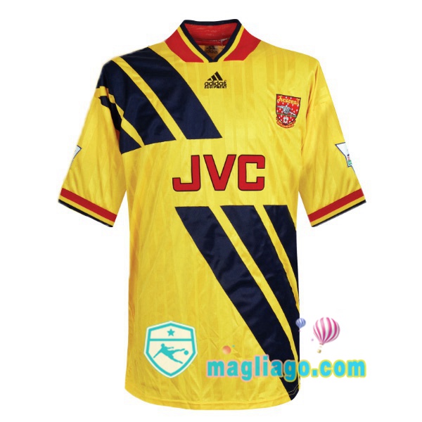 Magliago - Passione Maglie Thai Affidabili Basso Costo Online Shop | 1993-1994 Arsenal Seconda Retro Maglia Storica Giallo