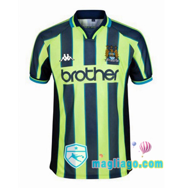 Magliago - Passione Maglie Thai Affidabili Basso Costo Online Shop | 1998-1999 Manchester City Seconda Retro Maglia Storica Verde