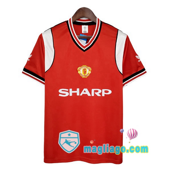 Magliago - Passione Maglie Thai Affidabili Basso Costo Online Shop | 1985-1986 Manchester United Prima Retro Maglia Storica Rosso