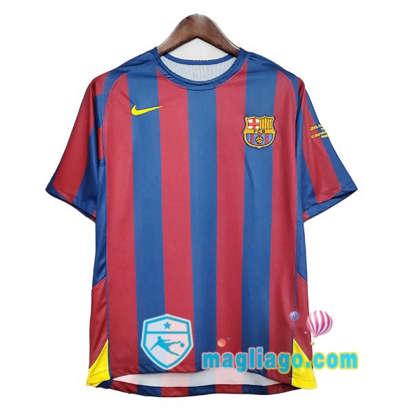 Magliago - Passione Maglie Thai Affidabili Basso Costo Online Shop | 2006 UEFA Champions League FC Barcellona Prima Retro Maglia Storica Blu