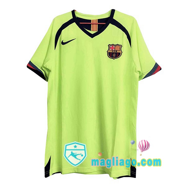 Magliago - Passione Maglie Thai Affidabili Basso Costo Online Shop | 2005-2006 FC Barcellona Seconda Retro Maglia Storica Verde