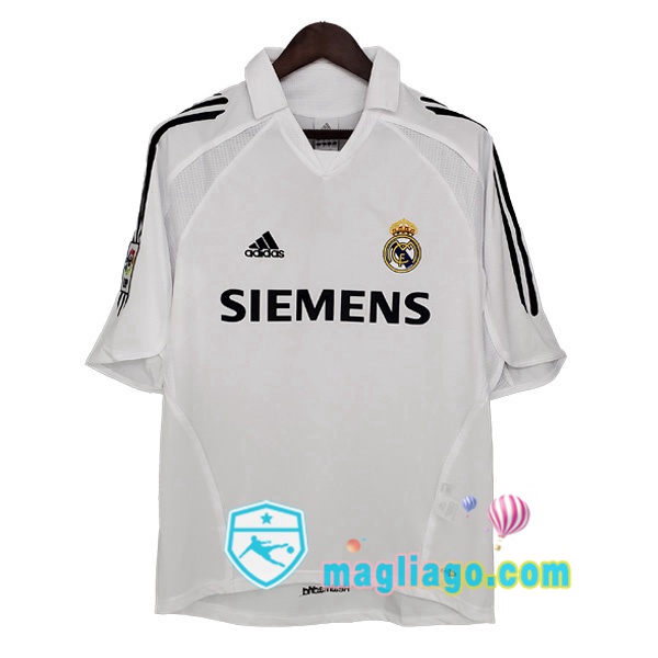 Magliago - Passione Maglie Thai Affidabili Basso Costo Online Shop | 2005-2006 Real Madrid Prima Retro Maglia Storica Bianco