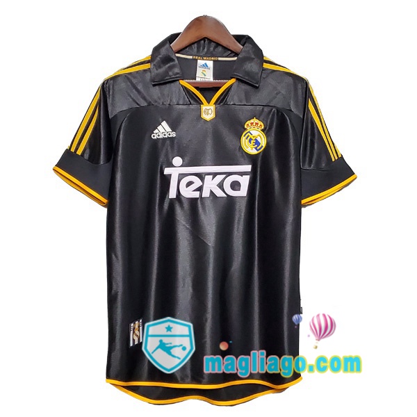 Magliago - Passione Maglie Thai Affidabili Basso Costo Online Shop | 1998-1999 Real Madrid Seconda Retro Maglia Storica Nero