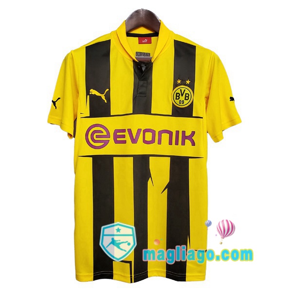 Magliago - Passione Maglie Thai Affidabili Basso Costo Online Shop | 2012-2013 Dortmund BVB Prima Retro Maglia Storica Giallo