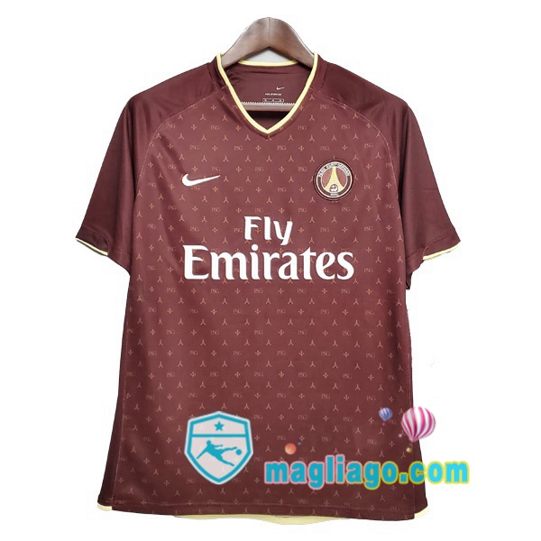 Magliago - Passione Maglie Thai Affidabili Basso Costo Online Shop | 2006-2007 Paris PSG Seconda Retro Maglia Storica Rosso