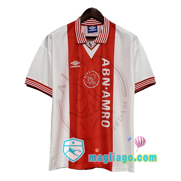 Magliago - Passione Maglie Thai Affidabili Basso Costo Online Shop | 1995-1996 AFC Ajax Prima Retro Maglia Storica Rosso