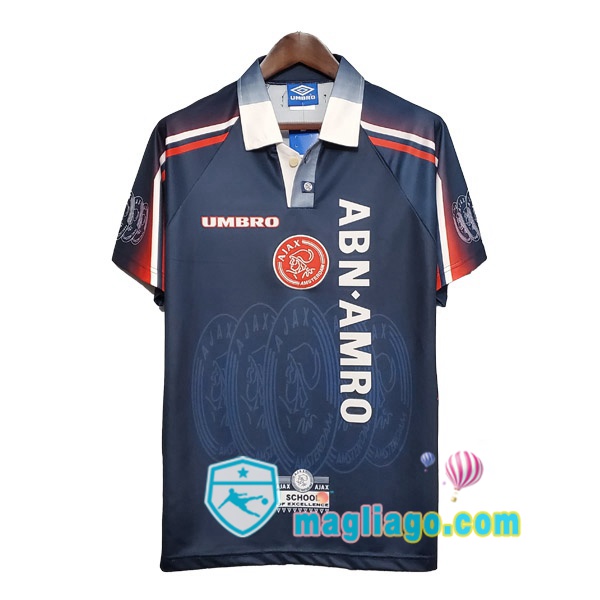 Magliago - Passione Maglie Thai Affidabili Basso Costo Online Shop | 1997-1998 AFC Ajax Seconda Retro Maglia Storica Blu