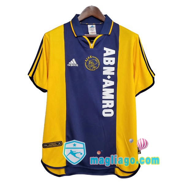 Magliago - Passione Maglie Thai Affidabili Basso Costo Online Shop | 2000-2001 AFC Ajax Seconda Retro Maglia Storica Blu