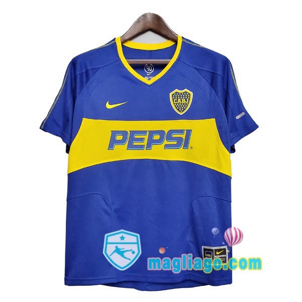 Magliago - Passione Maglie Thai Affidabili Basso Costo Online Shop | 2003-2004 Boca Juniors Prima Retro Maglia Storica Blu