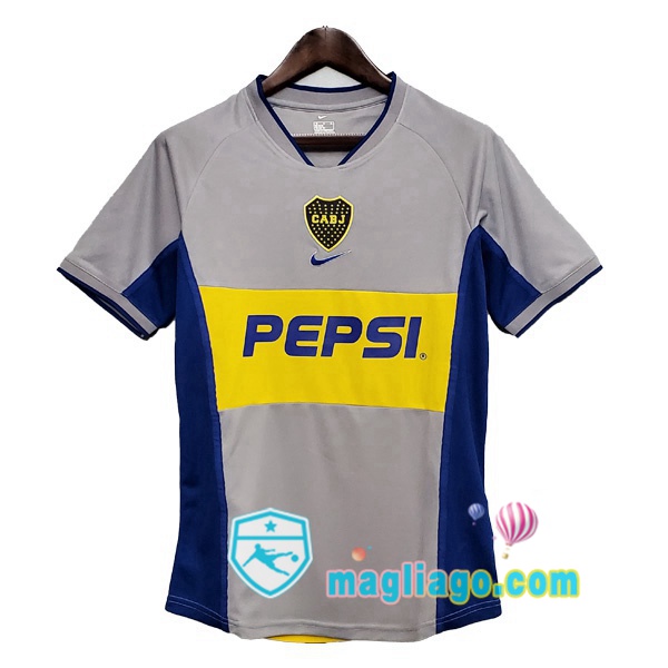 Magliago - Passione Maglie Thai Affidabili Basso Costo Online Shop | 2002 Boca Juniors Seconda Retro Maglia Storica Grigio
