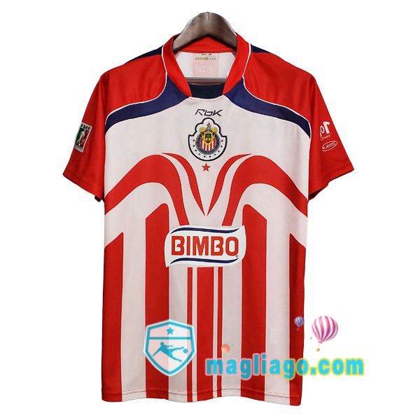 Magliago - Passione Maglie Thai Affidabili Basso Costo Online Shop | 2006-2007 CD Guadalajara Prima Retro Maglia Storica Rosso