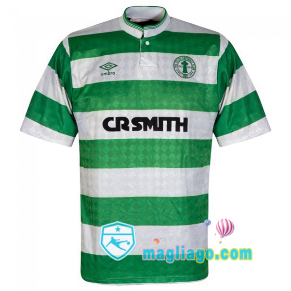 Magliago - Passione Maglie Thai Affidabili Basso Costo Online Shop | 1987-1989 Celtic FC Prima Retro Maglia Storica Verde Bianco