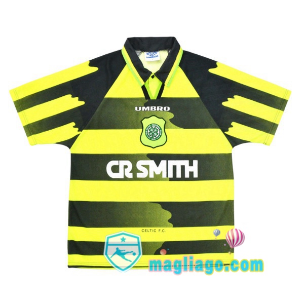 Magliago - Passione Maglie Thai Affidabili Basso Costo Online Shop | 1996-1997 Celtic FC Seconda Retro Maglia Storica Giallo