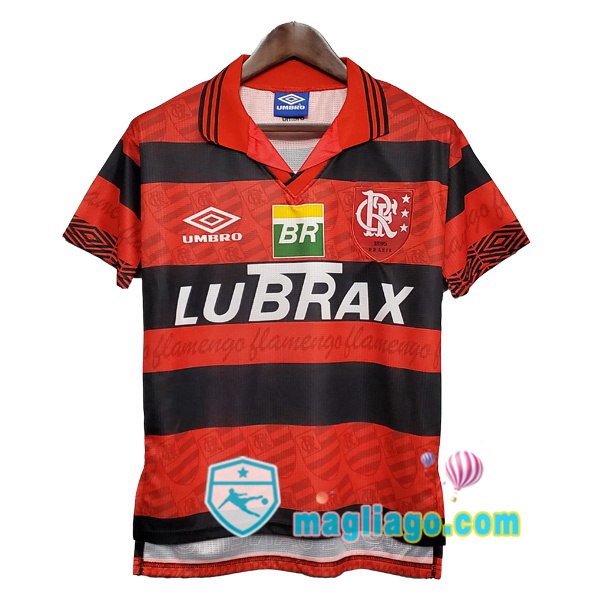 Magliago - Passione Maglie Thai Affidabili Basso Costo Online Shop | 1995 Flamengo Prima Retro Maglia Storica Rosso Nero
