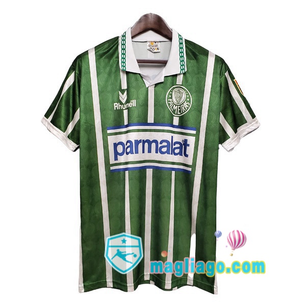 Magliago - Passione Maglie Thai Affidabili Basso Costo Online Shop | 1993-1994 Palmeiras Prima Retro Maglia Storica Verde